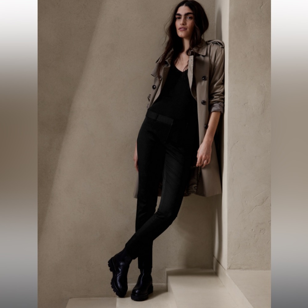Banana Republic Black Stretch High Rise Sloan Pants size 20 NWOT